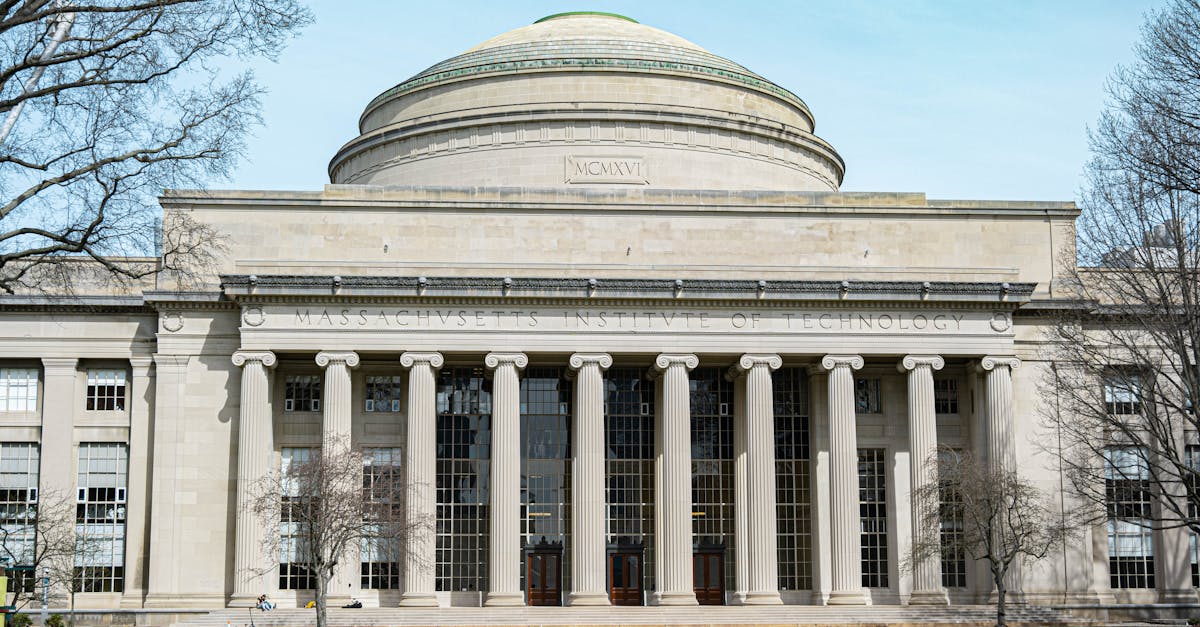 The grand neoclassical architecture of MIT building showcasing its historic significance.